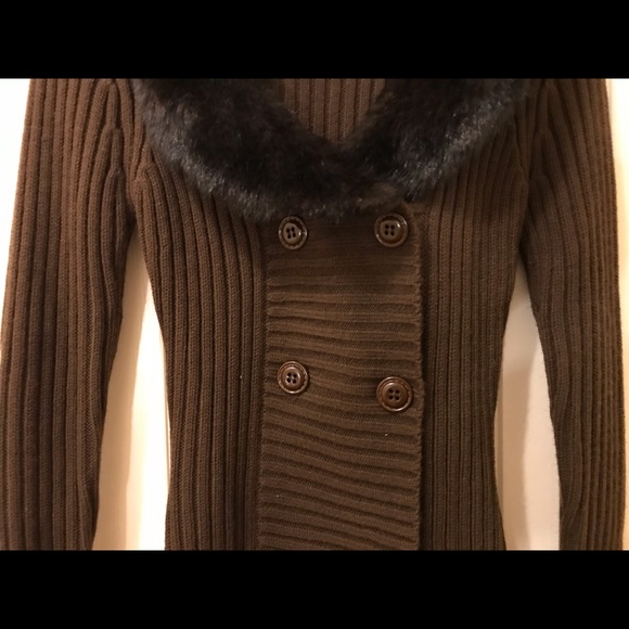 Wet Seal gently gently used Faux fur Sweater Size Small - Picture 2 of 11